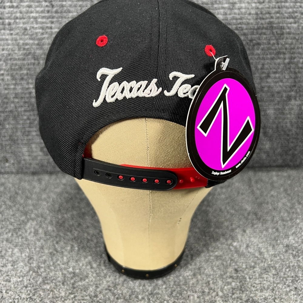 Texas Tech Red Raiders Cap Hat Snap Back Black Zephyer New with Tags NWT Big 12 - Picture 6 of 14